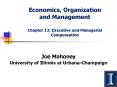 Economics, Organization         and Management Chapter 13: Executive and Managerial Compensation PowerPoint PPT Presentation