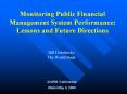 Monitoring Public Financial Management System Performance: Lessons and Future Directions PowerPoint PPT Presentation
