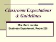 Classroom Expectations PowerPoint PPT Presentation