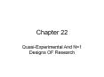 Quasi-Experimental And N=1 Designs OF Research PowerPoint PPT Presentation