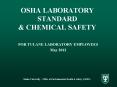 OSHA LABORATORY STANDARD PowerPoint PPT Presentation