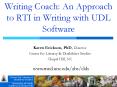 Writing Coach: An Approach to RTI in Writing with UDL Software PowerPoint PPT Presentation
