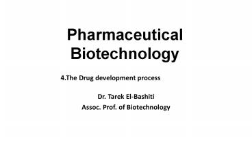 Pharmaceutical Biotechnology