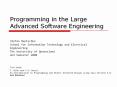 Programming in the Large Advanced Software Engineering PowerPoint PPT Presentation