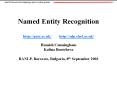 Named%20Entity%20Recognition PowerPoint PPT Presentation