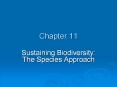 Sustaining Biodiversity: The Species Approach PowerPoint PPT Presentation