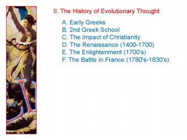 II. The History of Evolutionary Thought