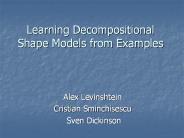 Learning Decompositional Shape Models from Examples