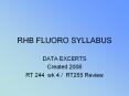 RHB FLUORO SYLLABUS PowerPoint PPT Presentation