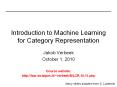 Introduction to Machine Learning for Category Representation PowerPoint PPT Presentation