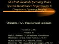 SFAR 88/Related Operating Rules Special Maintenance Requirements PowerPoint PPT Presentation