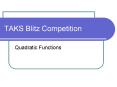 TAKS Blitz Competition PowerPoint PPT Presentation
