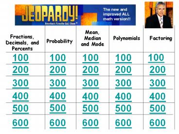 Fractions, Decimals, and Percents