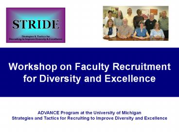 Workshop on Faculty Recruitment for Diversity and Excellence