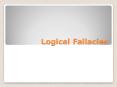 Logical Fallacies PowerPoint PPT Presentation