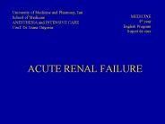 ACUTE RENAL FAILURE