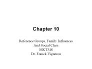 Reference Groups, Family Influences