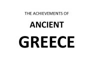 THE ACHIEVEMENTS OF  ANCIENT GREECE