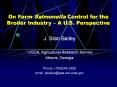 On Farm Salmonella Control for the Broiler Industry  PowerPoint PPT Presentation