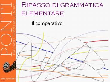 Ripasso di grammatica