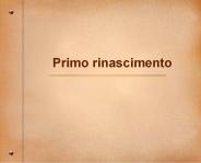 Primo rinascimento
