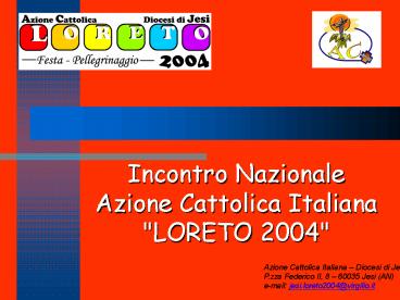 Incontro Nazionale Azione Cattolica Italiana 