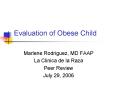 Evaluation of Obese Child PowerPoint PPT Presentation