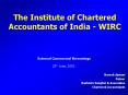 Institute of Chartered  Accountants of India  Western India Regional Council PowerPoint PPT Presentation