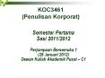 KOC3461%20(Penulisan%20Korporat) PowerPoint PPT Presentation