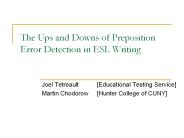The Ups and Downs of Preposition Error Detection in ESL Writing