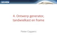4. Ontwerp generator, tandwielkast en frame