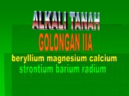 ALKALI TANAH