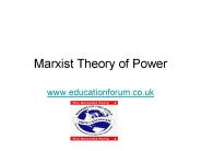 Marxist Theory of Power