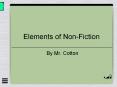 Elements of Non-Fiction PowerPoint PPT Presentation