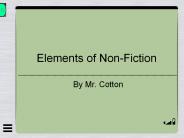Elements of Non-Fiction