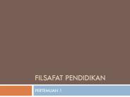 FILSAFAT PENDIDIKAN