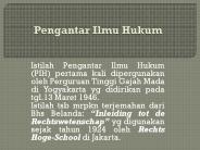 Pengantar Ilmu Hukum
