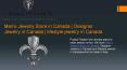 Men's Jewelry Store in Canada | Designer Jewelry in Canada | Lifestyle Jewelry in Canada PowerPoint PPT Presentation
