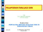 PELAPORAN EVALUASI DIRI