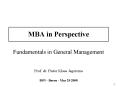 MBA in Perspective  Fundamentals in General Management PowerPoint PPT Presentation