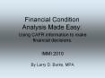 Financial Condition Analysis Made Easy: PowerPoint PPT Presentation