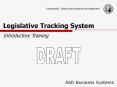 Legislative Tracking System PowerPoint PPT Presentation