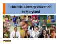 History of Financial Literacy Education in Maryland PowerPoint PPT Presentation