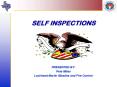 SELF INSPECTIONS PowerPoint PPT Presentation