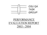PERFORMANCE EVALUATION REPORT 2003 - 2004
