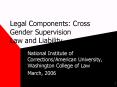 Legal Components: Cross Gender Supervision Law and Liability PowerPoint PPT Presentation