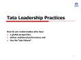 Tata Leadership Practices PowerPoint PPT Presentation