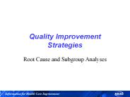 Quality Improvement Strategies