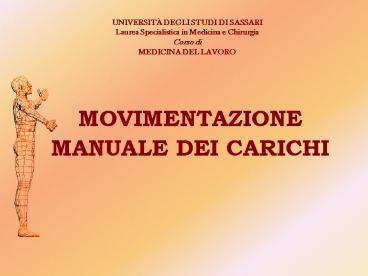 MOVIMENTAZIONE MANUALE DEI CARICHI