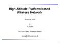 High Altitude Platform based Wireless Network PowerPoint PPT Presentation